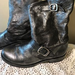 Frye Metallic Booties